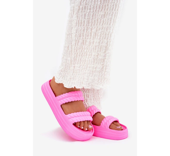 Pěnové Lehká Dámské Sandały Na Platformě S.Barski ZK51-001 Fuchsie Pěnové Lehká Dámské Sandały Na Platformě S.Barski ZK51-001 Fuchsie