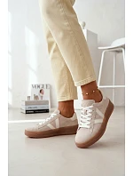 Dámské tenisky z přírodního semiše na platformě Vinceza Béžové