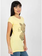 T shirt EM TS HS 21 model 21195972 jasny żółty - FPrice T shirt EM TS HS 21 model 21195972 jasny żółty - FPrice