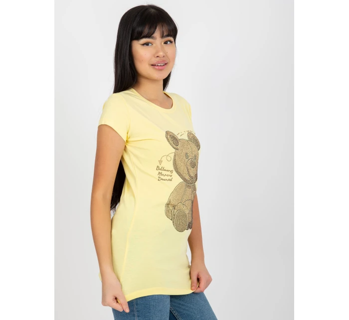 T shirt EM TS HS 21 model 21195972 jasny żółty - FPrice T shirt EM TS HS 21 model 21195972 jasny żółty - FPrice