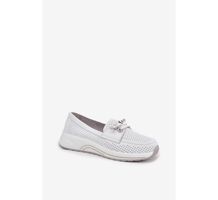 Dámské polobotky na platformě 56C2101 Bílá - Artiker Dámské polobotky na platformě 56C2101 Bílá - Artiker