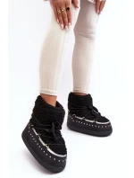 Dámské zateplené zimní sněhule černé model 21637510 - Boto Dámské zateplené zimní sněhule černé model 21637510 - Boto