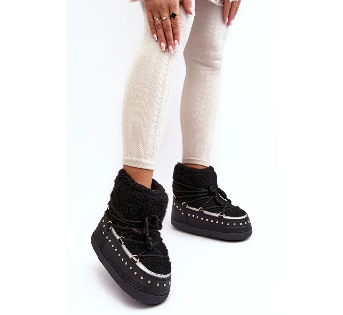 Dámské zateplené zimní sněhule černé model 21637510 - Boto Dámské zateplené zimní sněhule černé model 21637510 - Boto