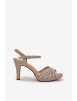 Sandály Na Podpatku Se A  Zlaté model 21685945 - D&A