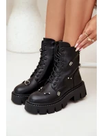 Dámské Pracovní Boty S Ozdobami Zateplené Černé Lunea Dámské Pracovní Boty S Ozdobami Zateplené Černé Lunea