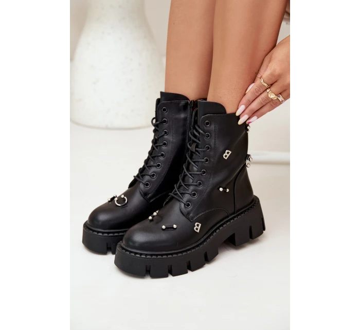 Dámské Pracovní Boty S Ozdobami Zateplené Černé Lunea Dámské Pracovní Boty S Ozdobami Zateplené Černé Lunea