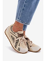 Kožené semišové dámské tenisky Big Star model 22074804 béžové - Big Star Shoes Kožené semišové dámské tenisky Big Star model 22074804 béžové - Big Star Shoes