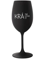 KRÁSNÁ KRÁLOVNA KRÁSY - černá sklenice na víno 350 ml KRÁSNÁ KRÁLOVNA KRÁSY - černá sklenice na víno 350 ml