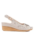 Originální sandály hnědé dámské na klínku Originální sandály hnědé dámské na klínku