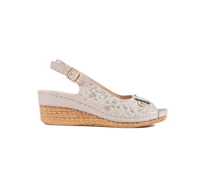 Originální sandály hnědé dámské na klínku Originální sandály hnědé dámské na klínku