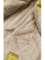 Dámská teplá zimní bunda lemon beige (w559)