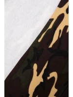 Mikina moro s dlouhými zády khaki+hnědá