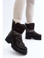 Dámské zimní boty s ozdobným šněrováním černé model 21645238 - Boto Dámské zimní boty s ozdobným šněrováním černé model 21645238 - Boto