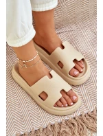 Pěnové Pantofle S Výřezem Béžové Neladith Pěnové Pantofle S Výřezem Béžové Neladith