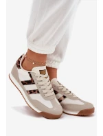 Nízké Dámské Tenisky Leopardí Béžové model 21696422 - Boto Nízké Dámské Tenisky Leopardí Béžové model 21696422 - Boto