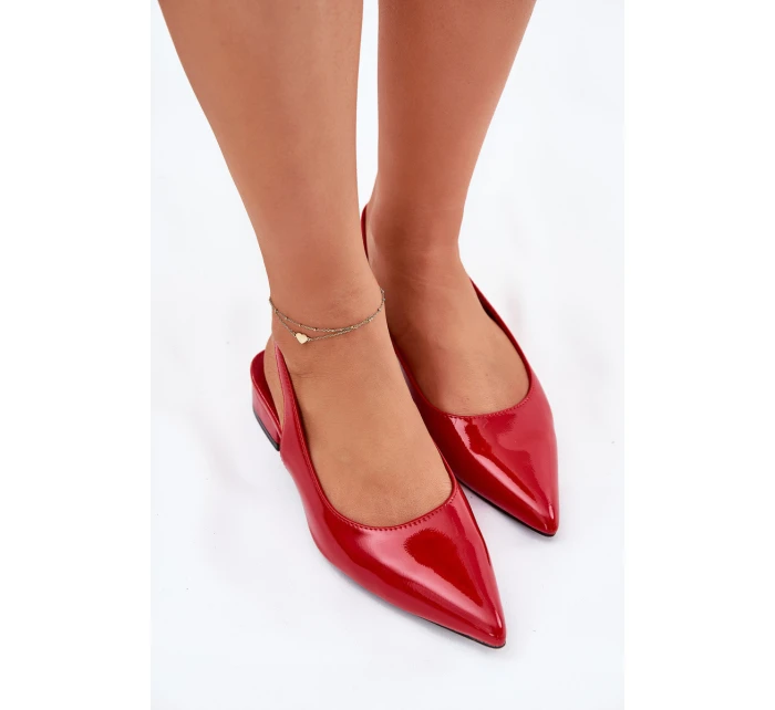 Lakované Baletky Na Nízkém Podpatku Červené model 21698739 - Boto Lakované Baletky Na Nízkém Podpatku Červené model 21698739 - Boto