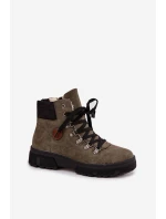 Zateplené dámské trapery na platformě tmavě zelené Zaraine Zateplené dámské trapery na platformě tmavě zelené Zaraine