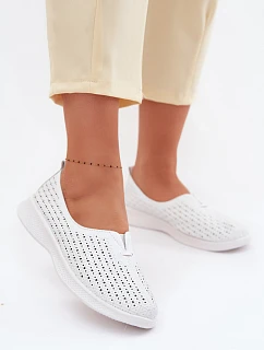 Kožené Dámské Polobotky Bílé model 22094966 - EVENTO