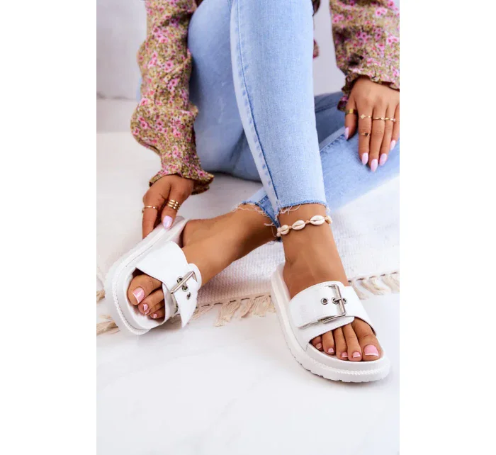 Dámské módní pantofle Big Star - bílé Dámské módní pantofle Big Star - bílé