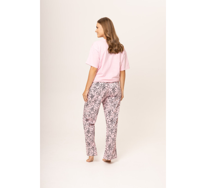 Dámské pyžamo 160/057 růžová vzor srdíčka - Karol