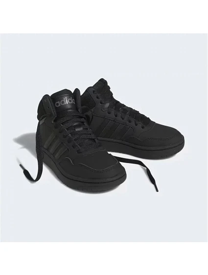 Unisex junior kotníčková obuv Hoops Mid 3.0 K Jr HR0228 Černá - Adidas Unisex junior kotníčková obuv Hoops Mid 3.0 K Jr HR0228 Černá - Adidas