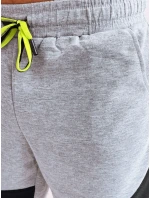 FashionStreet pánské světle šedé teplákové kraťasy SX2248