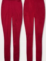 Červené bavlněné dámské legíny (YW1001-5)