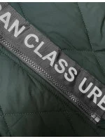 Prošívaná dámská vesta v army barvě s ozdobnou páskou (16M9118-136) Prošívaná dámská vesta v army barvě s ozdobnou páskou (16M9118-136)