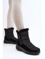Dámské zimní boty s kožešinou černé Primose
