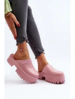 Dámské žabky s masivní podrážkou Big Star model 21649453 Růžové - Big Star Shoes Dámské žabky s masivní podrážkou Big Star model 21649453 Růžové - Big Star Shoes