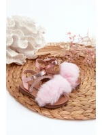 dětské sandálky s mašlí na suchý zip růžové model 21662964 - Boto dětské sandálky s mašlí na suchý zip růžové model 21662964 - Boto