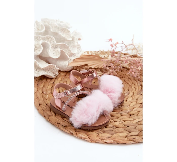 dětské sandálky s mašlí na suchý zip růžové model 21662964 - Boto dětské sandálky s mašlí na suchý zip růžové model 21662964 - Boto