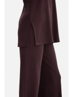 B301 Žebrovaný pletený top - tmavá čokoláda B301 Žebrovaný pletený top - tmavá čokoláda