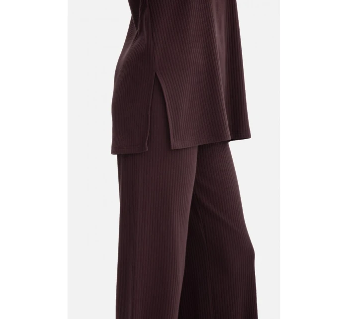 B301 Žebrovaný pletený top - tmavá čokoláda B301 Žebrovaný pletený top - tmavá čokoláda