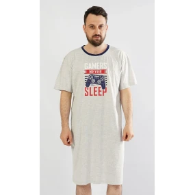 Pánská noční košile s krátkým rukávem Hra