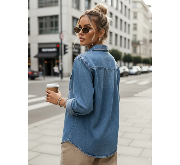 Dámská džínová košile oversize DENIMOVA modrá FashionStreet DY0467