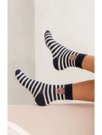 Milena Ponožky 0118-009 Pruhovaný medvídek Dámské froté 37-41