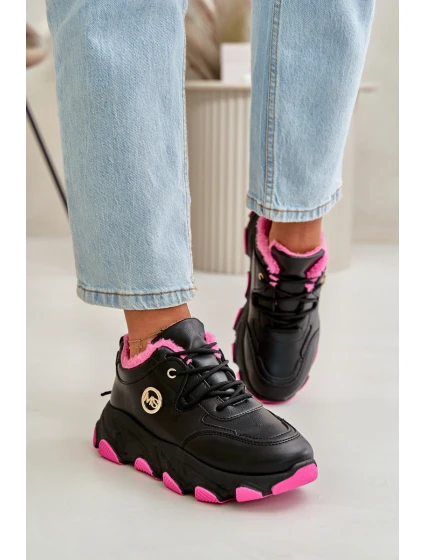 Zateplené Dámské Sportovní Boty Na Na Platformě Černé model 21668455 - Boto Zateplené Dámské Sportovní Boty Na Na Platformě Černé model 21668455 - Boto