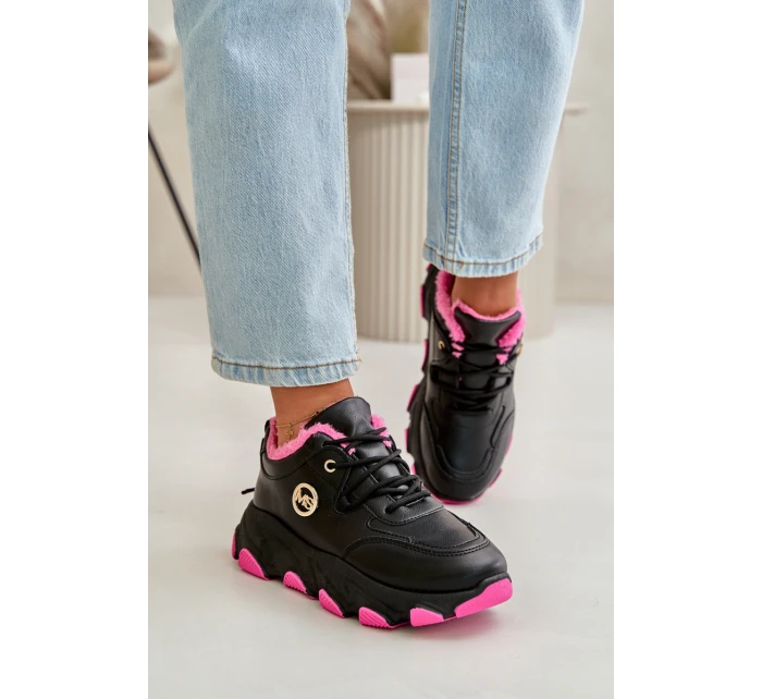 Zateplené Dámské Sportovní Boty Na Na Platformě Černé model 21668455 - Boto Zateplené Dámské Sportovní Boty Na Na Platformě Černé model 21668455 - Boto