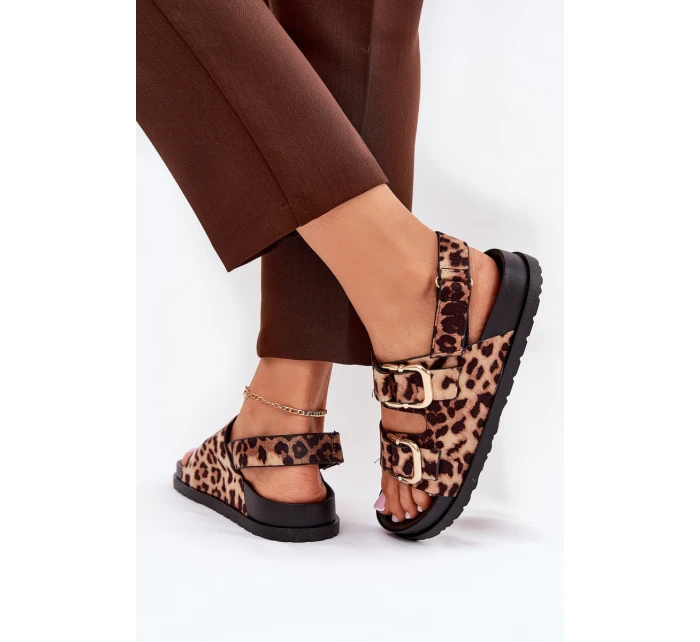 Dámské Sandály S Přezkami V Hnědé model 21687454 - Boto