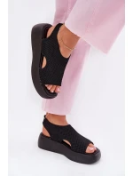 Dámské sandály na platformě černé model 21702370 - Boto Dámské sandály na platformě černé model 21702370 - Boto