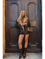 Dámské kotníkové boty na jehlovém podpatku z eko kůže Norell – čokoládové