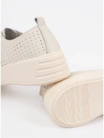 Praktické dámské Jasnobeżowy polobotky platforma Praktické dámské Jasnobeżowy polobotky platforma