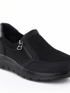 Dámská pohodlná textilní polobotka černá Unisoft 9026