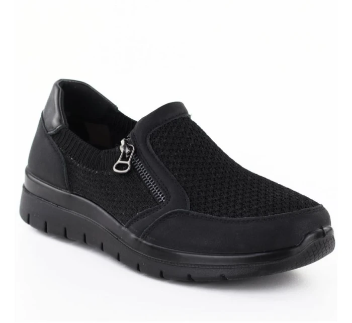 Dámská pohodlná textilní polobotka černá Unisoft 9026