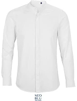 Men Popelínová košile s dl. rukávem a límcem white model 22499746 - NEOBLU Men Popelínová košile s dl. rukávem a límcem white model 22499746 - NEOBLU