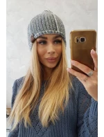 Fleecová čepice Zoja K306 šedá+modrá