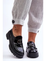 Dámské kožené polobotky s ozdobou Černá Rosefalls