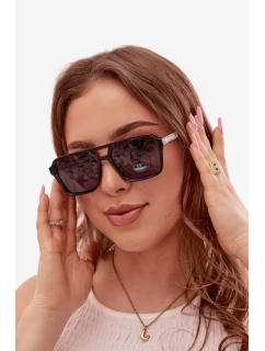 Dámské sluneční brýle se zlatým detailem Černé