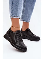 Kožené polobotky Sneakersy na platformě Vinceza 79644 Černé Kožené polobotky Sneakersy na platformě Vinceza 79644 Černé